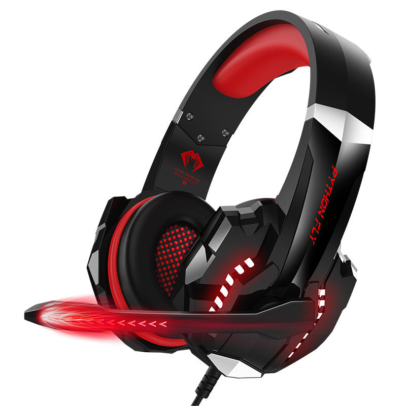 Gaming-headset med LED-belysning