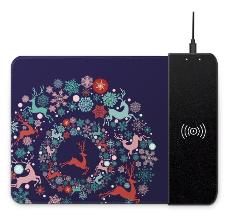 Trådlös laddningsmusmatta med kattmotiv
