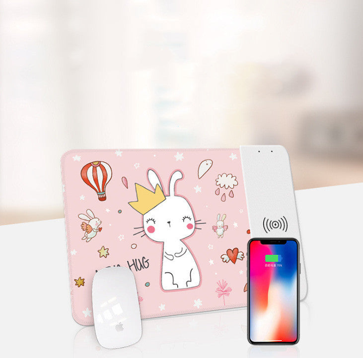 Trådlös laddningsmusmatta med kattmotiv