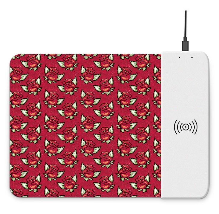 Trådlös laddningsmusmatta med kattmotiv