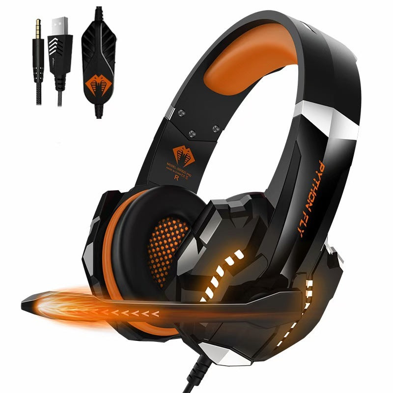Gaming-headset med LED-belysning