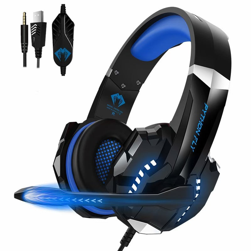 Gaming-headset med LED-belysning