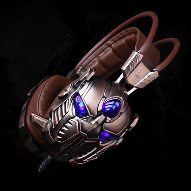 Professionellt gaming-headset med ljuseffekter