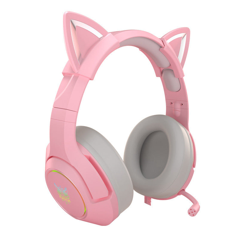 Gaming-headset med kattöron