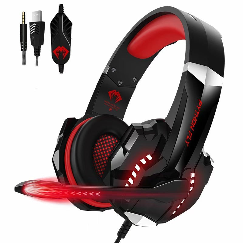 Gaming-headset med LED-belysning