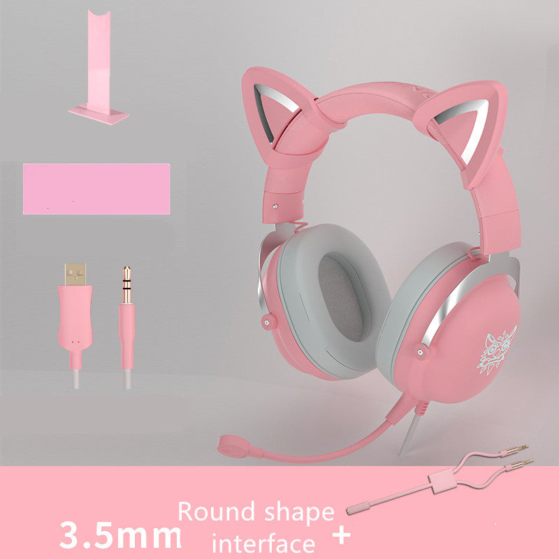 Gaming-headset med kattöron