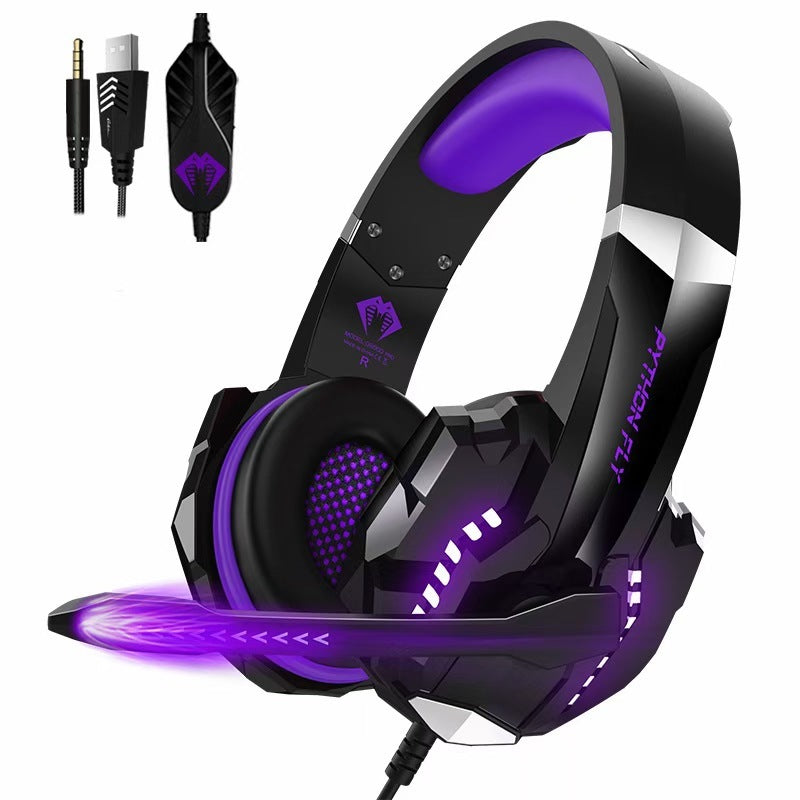 Gaming-headset med LED-belysning
