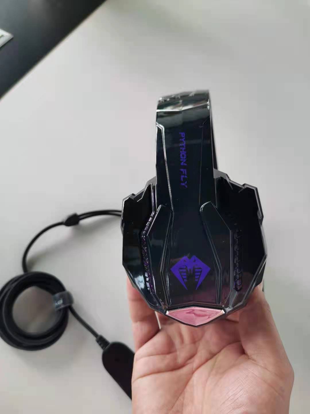 Gaming-headset med LED-belysning